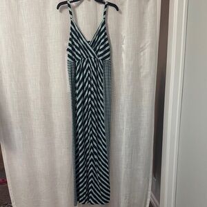 SomaStriped Maxi Dress - blue and seafoam XL